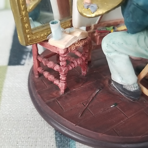 Norman Rockwell Triple Self-Portrait Figurine 1999 90's Grossman Creations - Picture 12 of 15